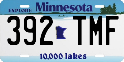 MN license plate 392TMF