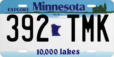 MN license plate 392TMK