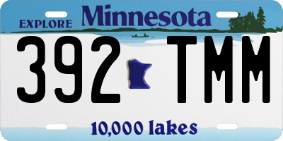 MN license plate 392TMM