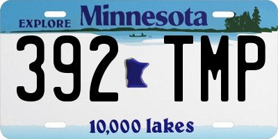MN license plate 392TMP