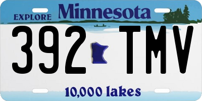 MN license plate 392TMV