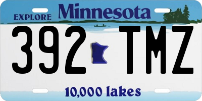 MN license plate 392TMZ