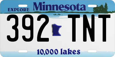 MN license plate 392TNT