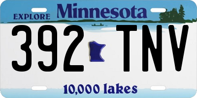 MN license plate 392TNV