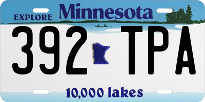 MN license plate 392TPA