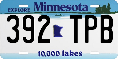 MN license plate 392TPB