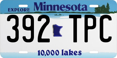 MN license plate 392TPC