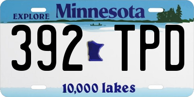 MN license plate 392TPD