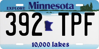MN license plate 392TPF