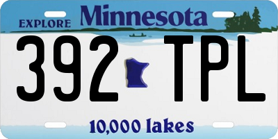 MN license plate 392TPL