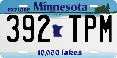 MN license plate 392TPM