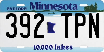 MN license plate 392TPN