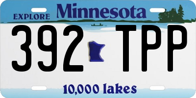 MN license plate 392TPP