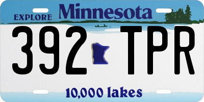 MN license plate 392TPR