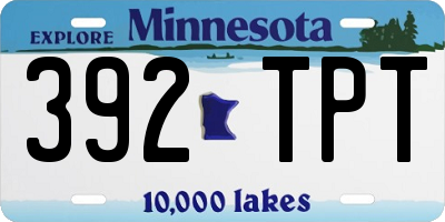 MN license plate 392TPT