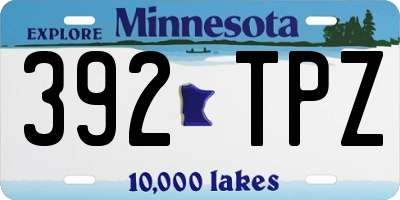 MN license plate 392TPZ