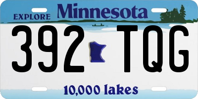 MN license plate 392TQG