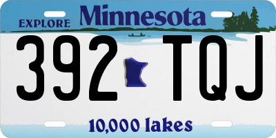 MN license plate 392TQJ