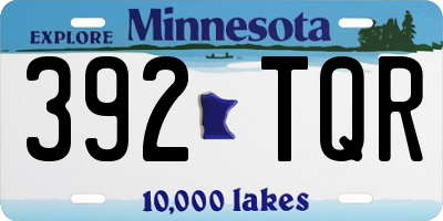 MN license plate 392TQR
