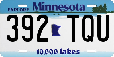 MN license plate 392TQU