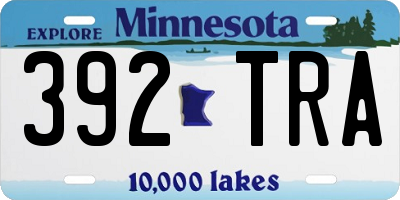 MN license plate 392TRA