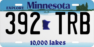 MN license plate 392TRB