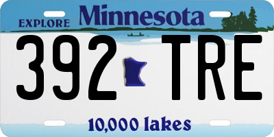 MN license plate 392TRE