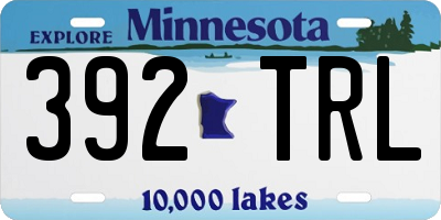 MN license plate 392TRL