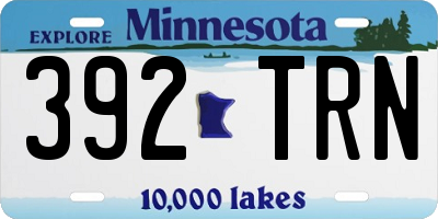 MN license plate 392TRN