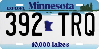 MN license plate 392TRQ