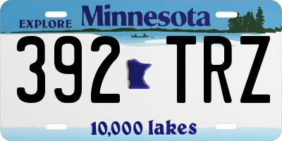 MN license plate 392TRZ