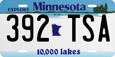 MN license plate 392TSA