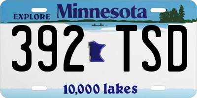 MN license plate 392TSD