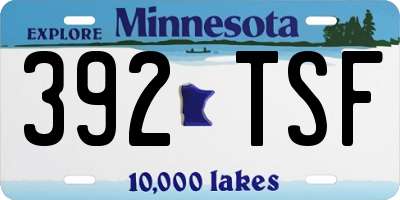 MN license plate 392TSF