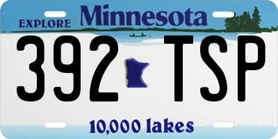 MN license plate 392TSP