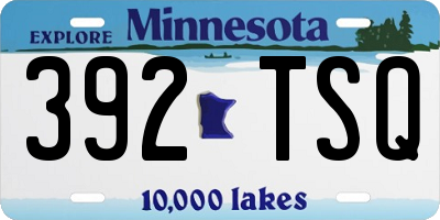 MN license plate 392TSQ