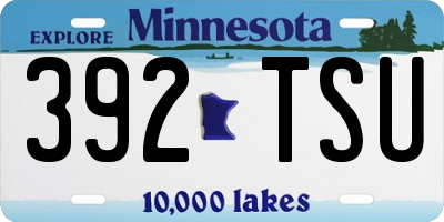 MN license plate 392TSU
