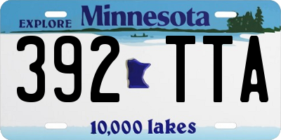 MN license plate 392TTA