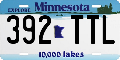 MN license plate 392TTL