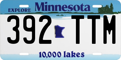 MN license plate 392TTM