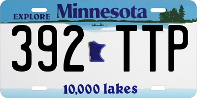 MN license plate 392TTP