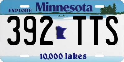 MN license plate 392TTS