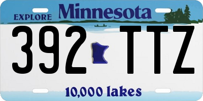 MN license plate 392TTZ