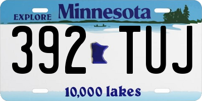 MN license plate 392TUJ