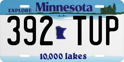 MN license plate 392TUP