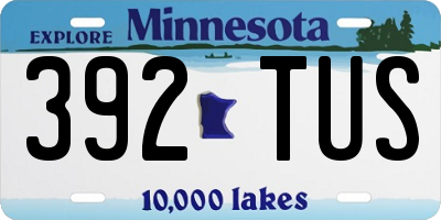 MN license plate 392TUS