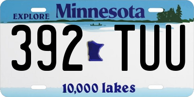 MN license plate 392TUU