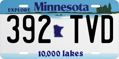 MN license plate 392TVD