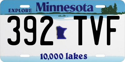 MN license plate 392TVF