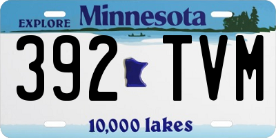 MN license plate 392TVM
